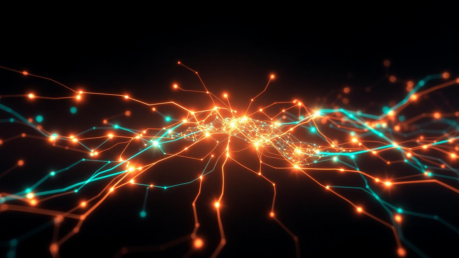 Glowing neural network comparing ChatGPT, Claude and Gemini AI chatbots in 2026